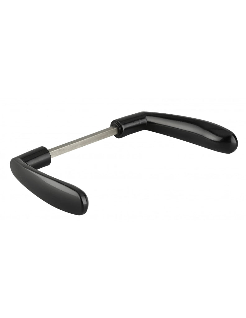 Maniglia nera a leva per serratura, quadro 7mm, porte, cancelli, vani tecnici - THIRARD