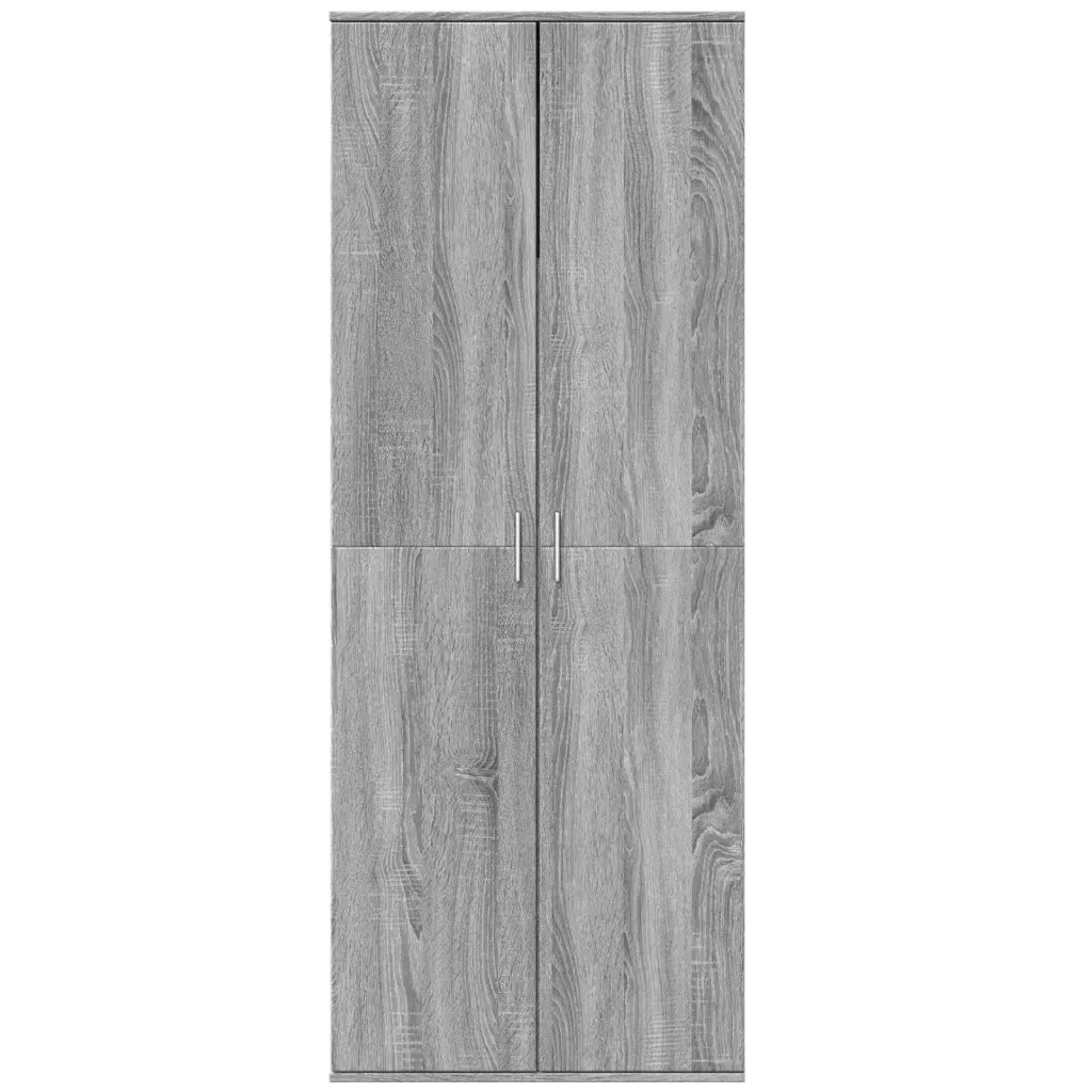Credenza-Buffet-Armadio da cucina Grigio Sonoma 70x35x180 cm in Legno Multistrato