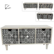 Trade Shop - Porta Oggetti Cassettiera Con 3 Cassetti In Legno Country Chic Arredamento -
