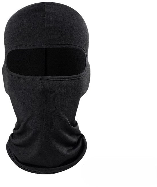Due pezzi di maschera per vento per bicicletta, copertura completa di protezione solare per il collo, copertura per moto e protezione dal sole, adatta per l'uso all'aperto in bicicletta - nero