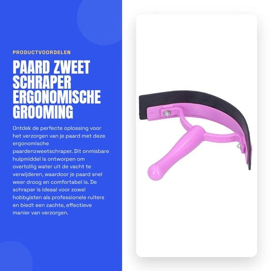 Strumento di cura per animali da sella ergonomico - con gomma morbida - manuale - duraturo - risparmia tempo - schiapponatore per cavalli