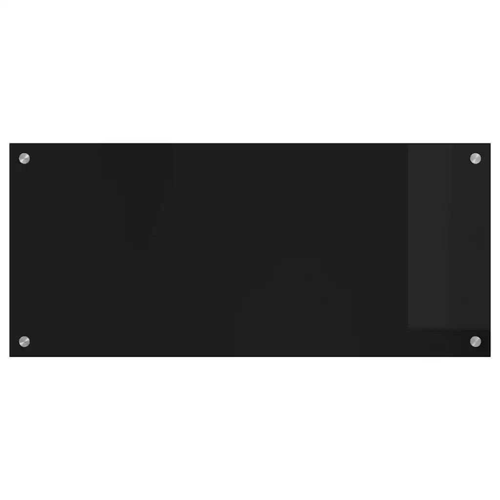 Schienale da cucina Nero 90 x 40 cm vetro temperato CFW5568379