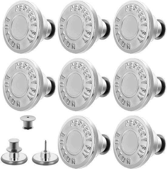 Pompa per jeans 17 mm - 12 pezzi - Pomo metallico - Pomo di sostituzione - Soluzione DIY - Adattabile e rimovibile - Pompa di allentamento