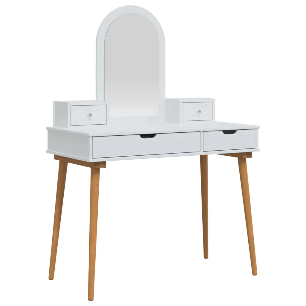 Set Tavolo da Trucco FAUSKE 4 pcs Bianco 100 x 50 x 143 cm 3438582