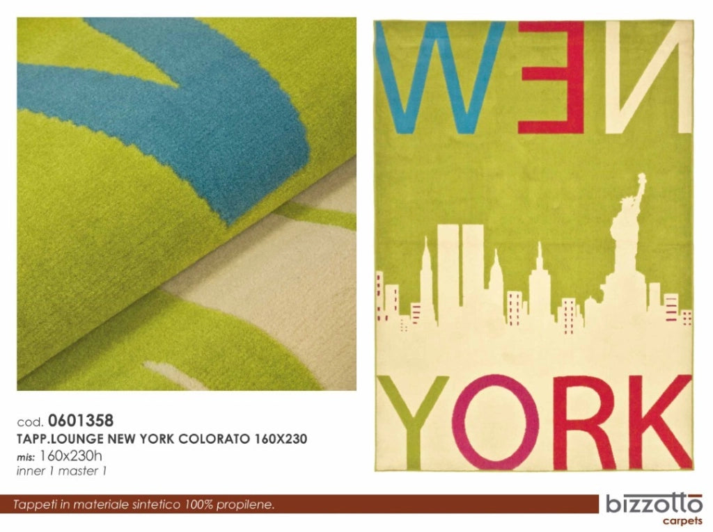 Tappeto Lounge New York Colorato 160X230 - Bizzotto