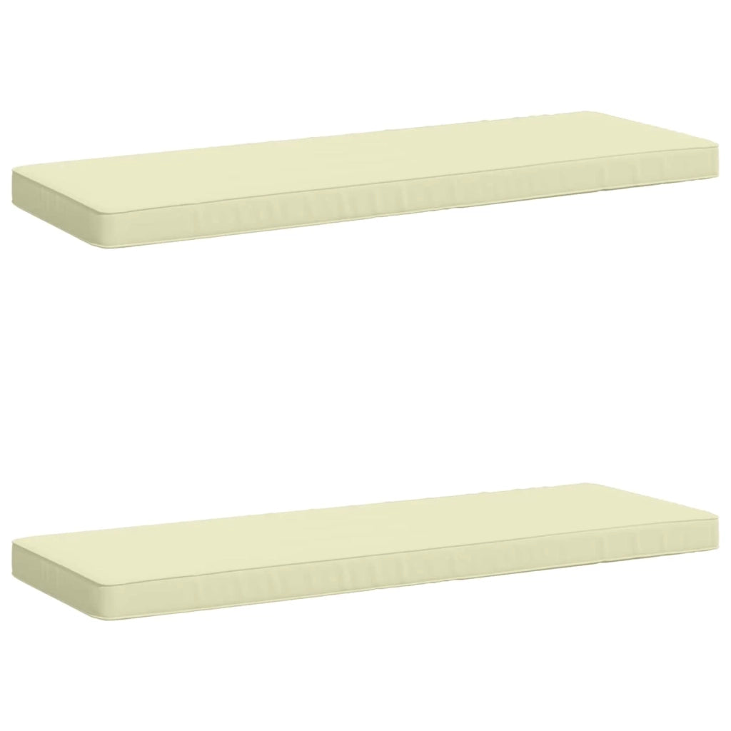 Cuscini per Panchina a 2 Pezzi VUGHT 2 pz 100% Poliestere Crema 951145