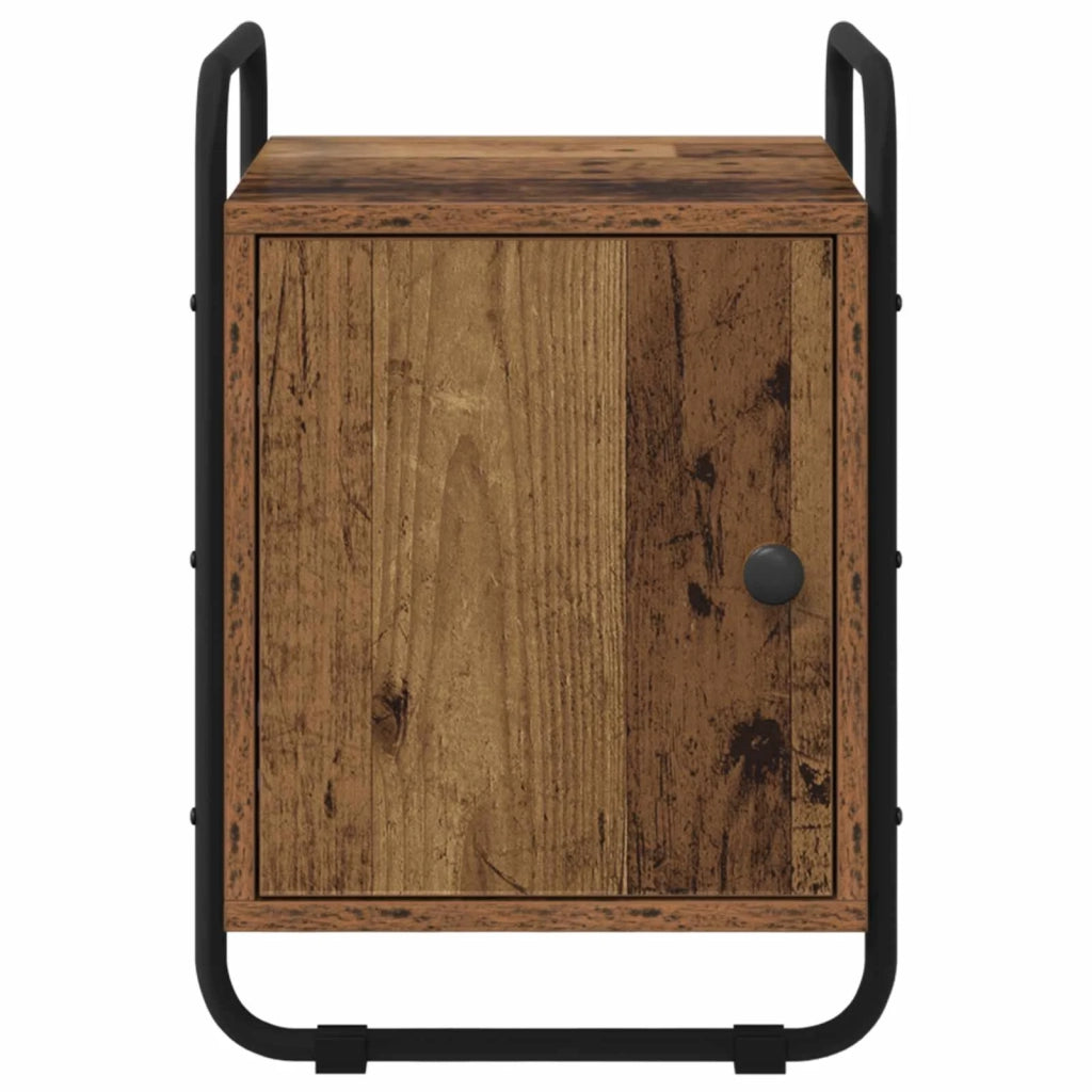 Armadio da Notte 2 pz Legno antico Legno ingegnerizzato 8007608