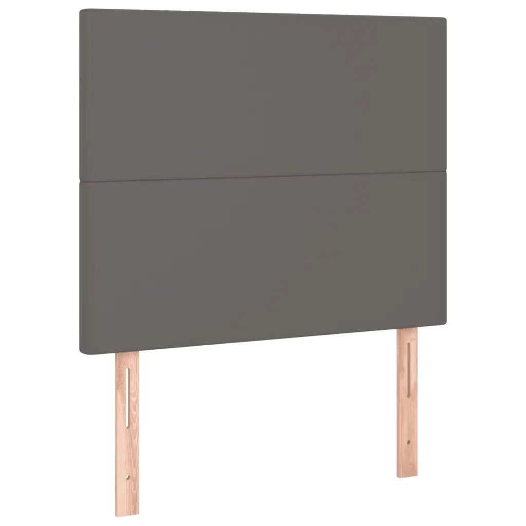 Giroletto a Molle con Materasso Grigio 100x200 cm in Similpelle