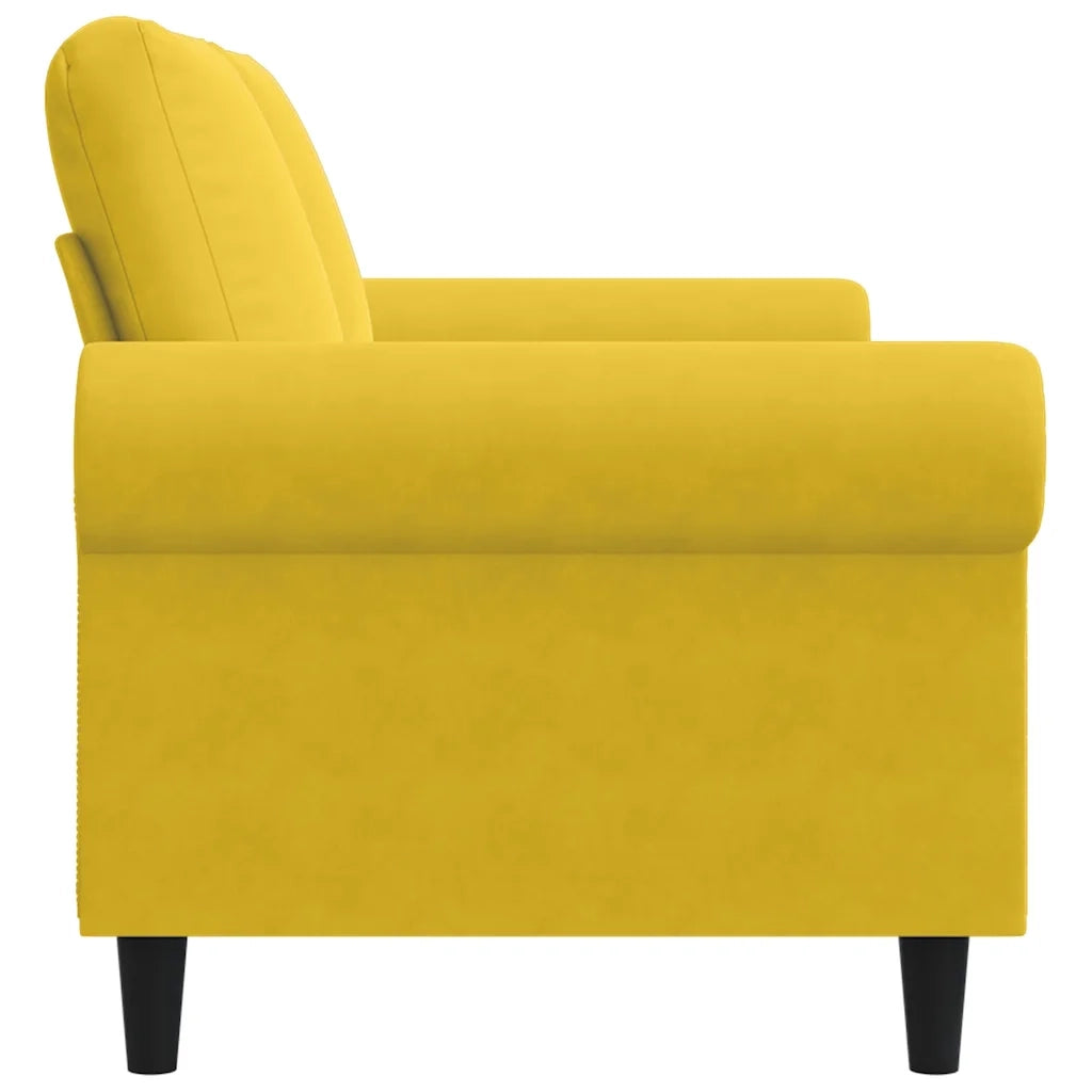 Divano | Divano da soggiorno | Sofa a 2 Posti giallo 140 cm in Velluto