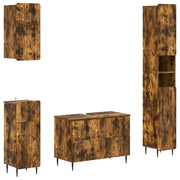 Set di Mobili da Bagno da 4 Pezzi ZWOLLE Rovere Fumo 3417923