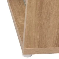 Mobile TV Moderno stile country con colori bianco lucido e legno, pannelli in vetro e illuminazione a LED, Bianco