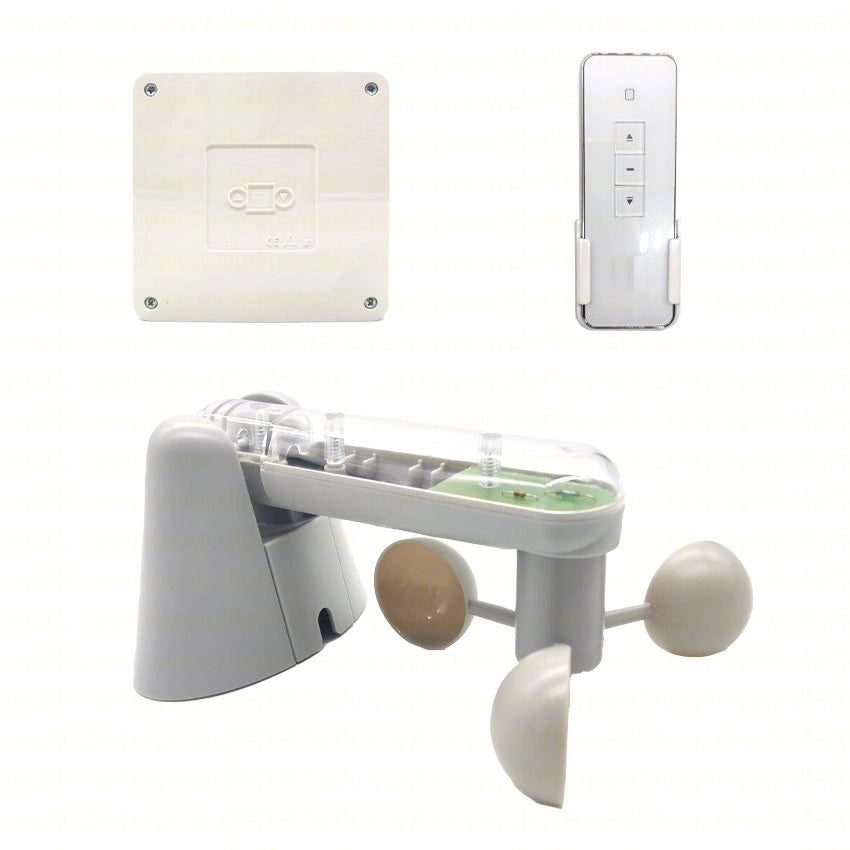 KIT CENTRALINA SCHEDA SENSORE VENTO ANEMOMETRO MOTORE TENDA RADIOCOMANDO KIT-BT