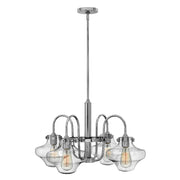 Lampadario vetro cromato Congress 4xE27 IP20 Hinkley