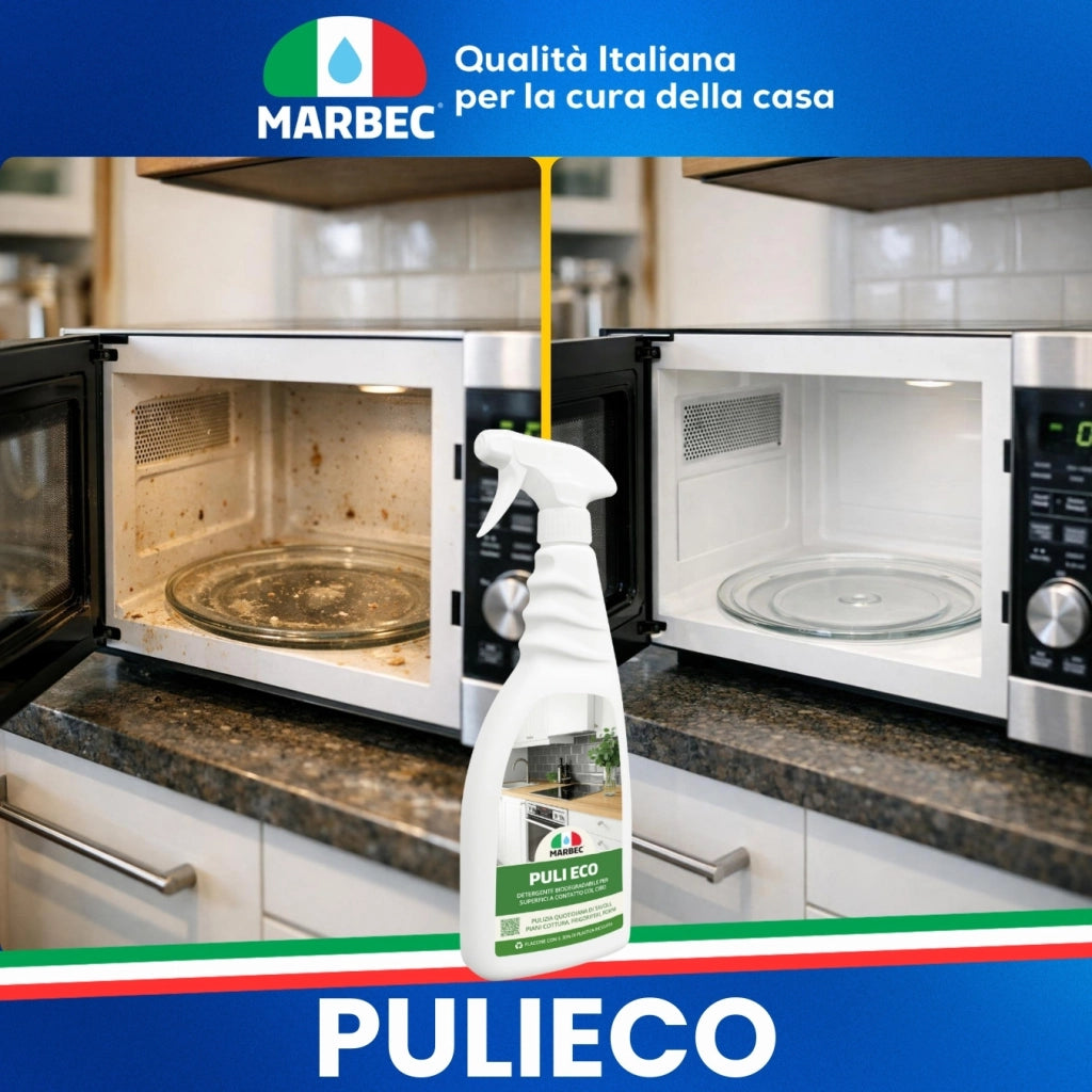 Detergente sgrassante multiuso, efficace su superfici delicate, pronto all'uso Marbec PULI ECO - 5LTx4Pz