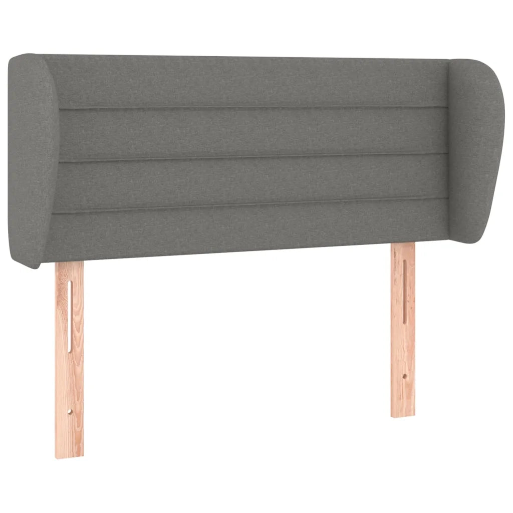 Testiera | Testata ad Orecchio Grigio Scuro 83x23x78/88 cm in Tessuto