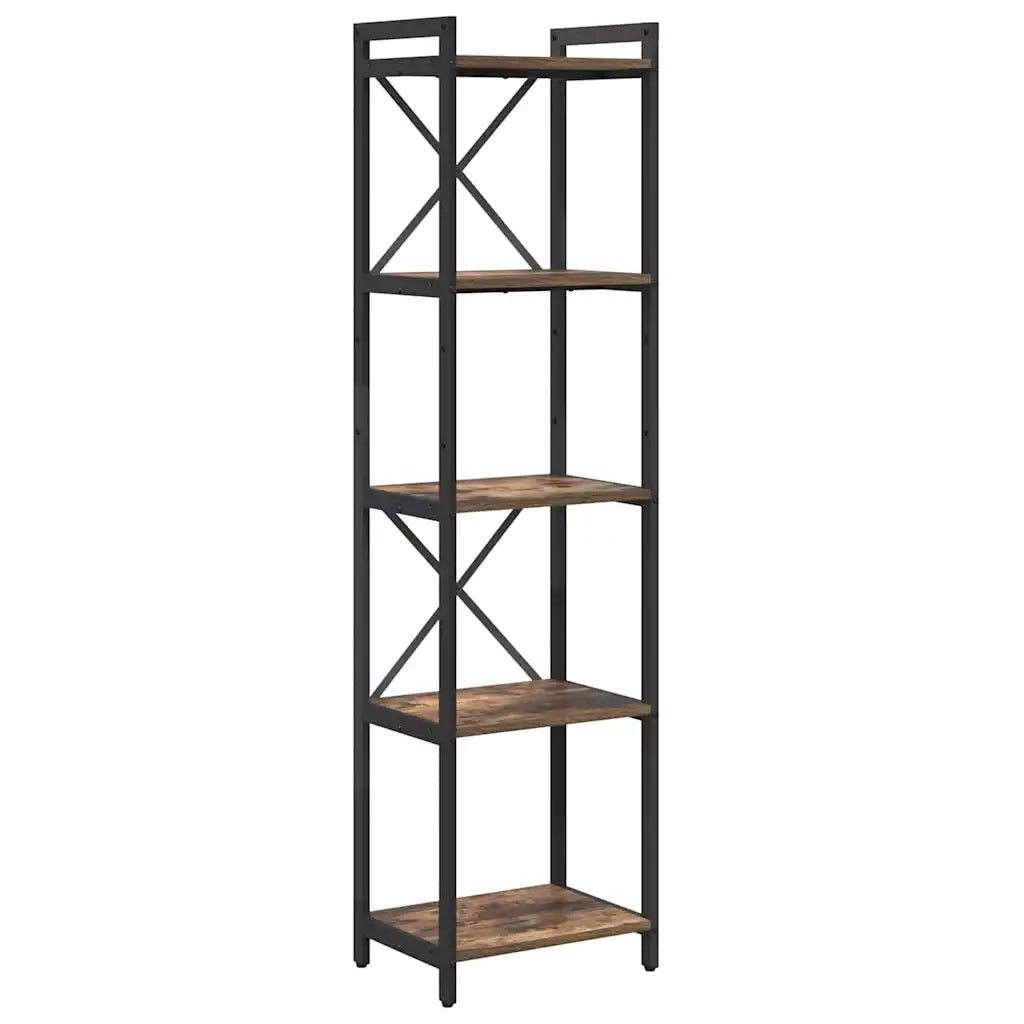 vidaXL Libreria Rovere fumo 40 x 30 x 153 cm Legno multistrato