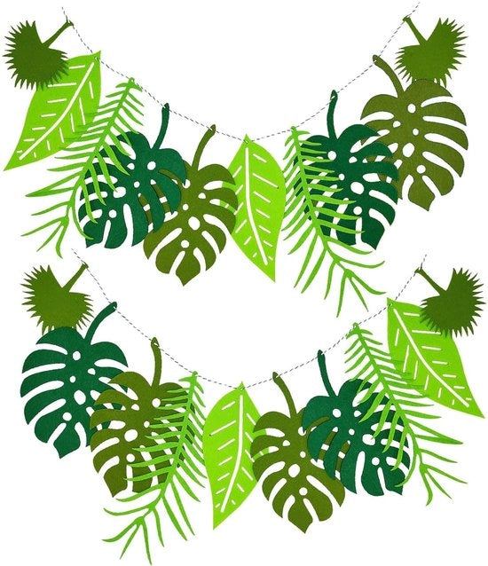 Decorazione di Festa a Vele - Tema Tropicale - Slinger per Vele di Tela - 2 Set - 10 Vele - Facile da Installare - Decorazione di Festa