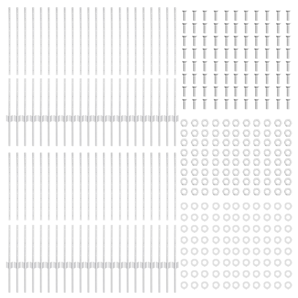 Pali di Recinzione 88 pcs U-Channel Argento 140 cm Acciaio