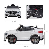 Macchina Elettrica per Bambini 12V con Licenza Mercedes GLA 45 AMG Bianca