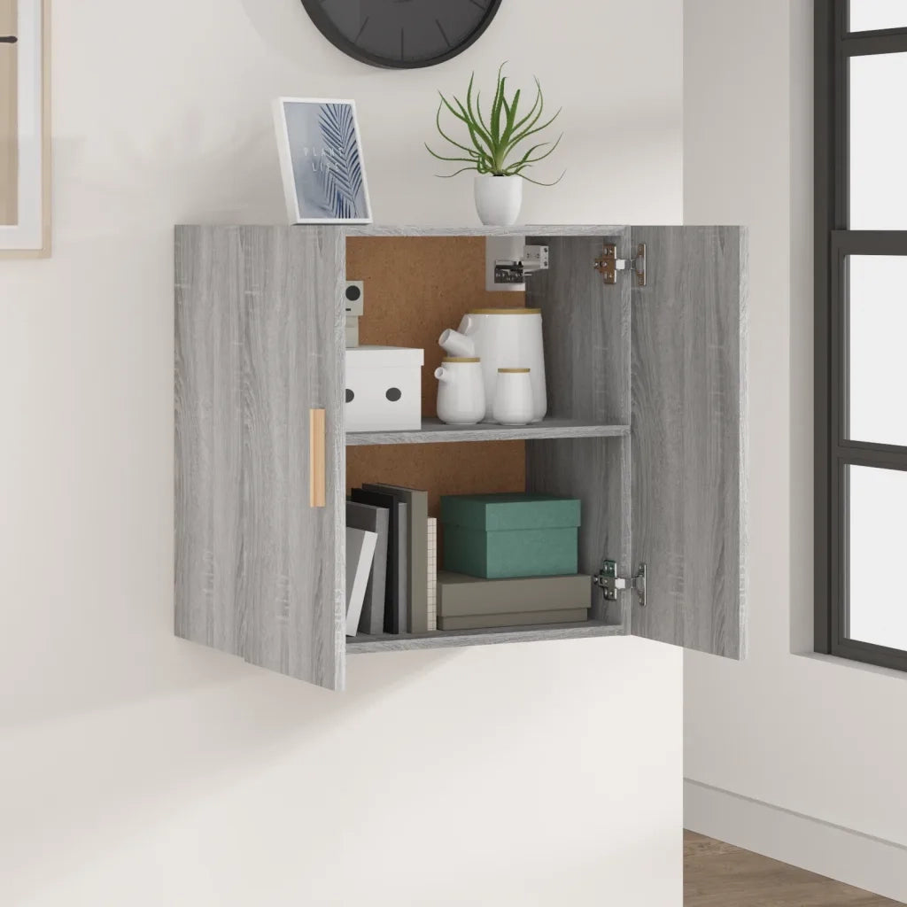Armadietto a Muro | Mobile Pensile Grigio Sonoma 60x30x60 cm Legno Multistrato