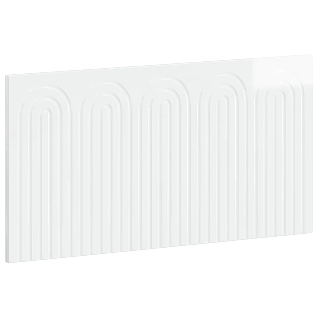 Testiera da Muro ALKMAAR Bianco Lucido Legno ingegnerizzato 896319