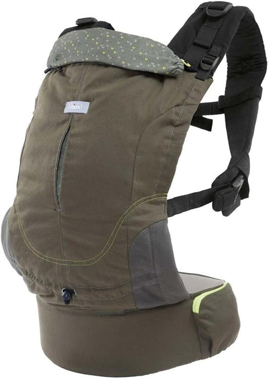 CHICCO MARSUPIO NEONATI MYAMAKI FIT PORTA BAMBINO MAX 15 KG CON SEDUTA E PANNELLO REGOLABILI SUPPORTO SCHIENA E COLLO LEAF