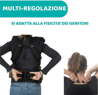 CHICCO MARSUPIO NEONATI MYAMAKI FIT PORTA BAMBINO MAX 15 KG CON SEDUTA E PANNELLO REGOLABILI SUPPORTO SCHIENA E COLLO LEAF