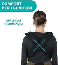 CHICCO MARSUPIO NEONATI MYAMAKI FIT PORTA BAMBINO MAX 15 KG CON SEDUTA E PANNELLO REGOLABILI SUPPORTO SCHIENA E COLLO LEAF