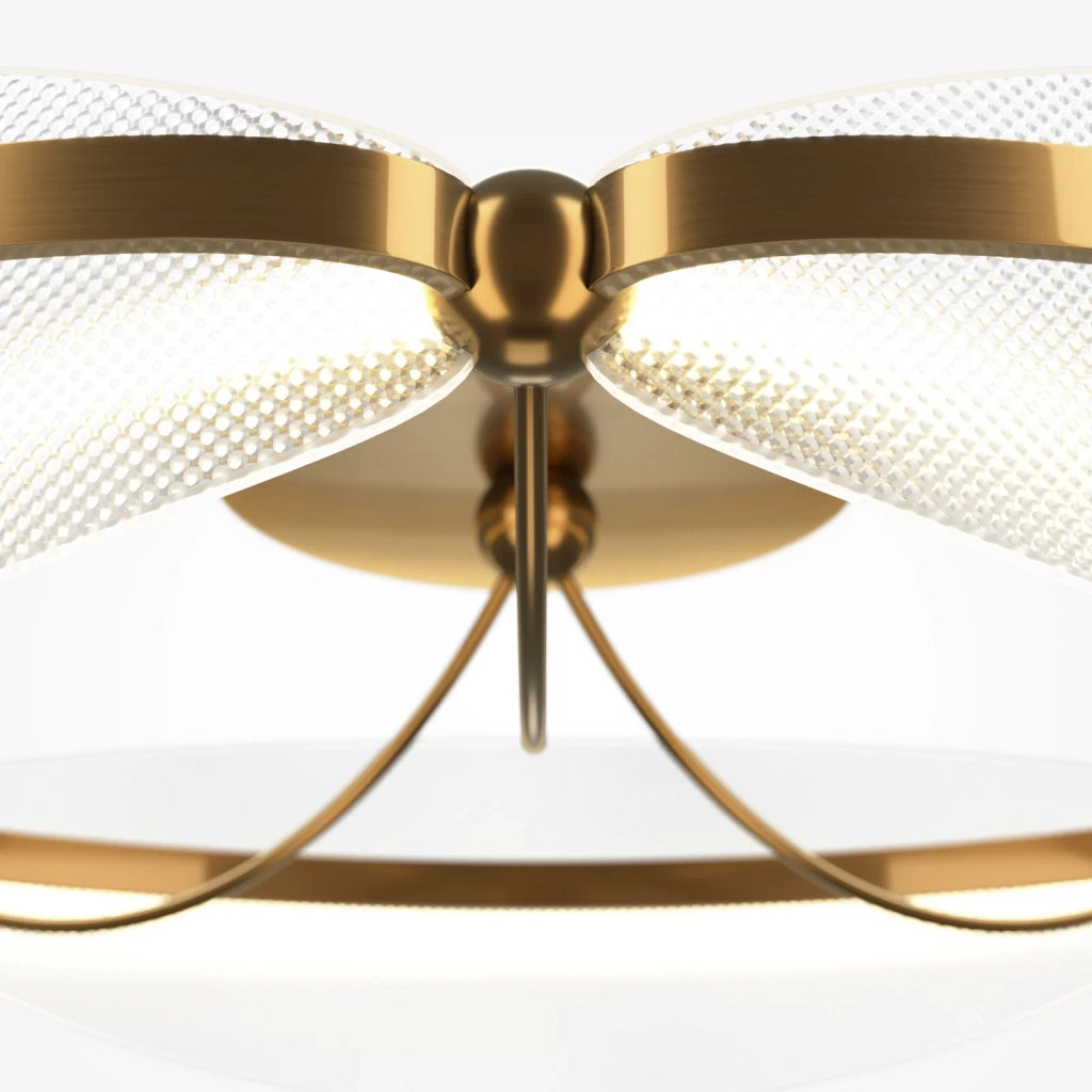 Maytoni Plafoniera Moderna Breeze 1 luce LED integrato ottone alluminio