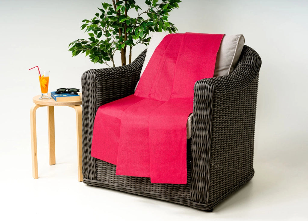 Telo Arredo Granfoulard Copritutto Cotone Made Italy Vari Disegni Arredatutto Copriletto Multiuso - 1 Piazza - Tinta Unita Bordeaux