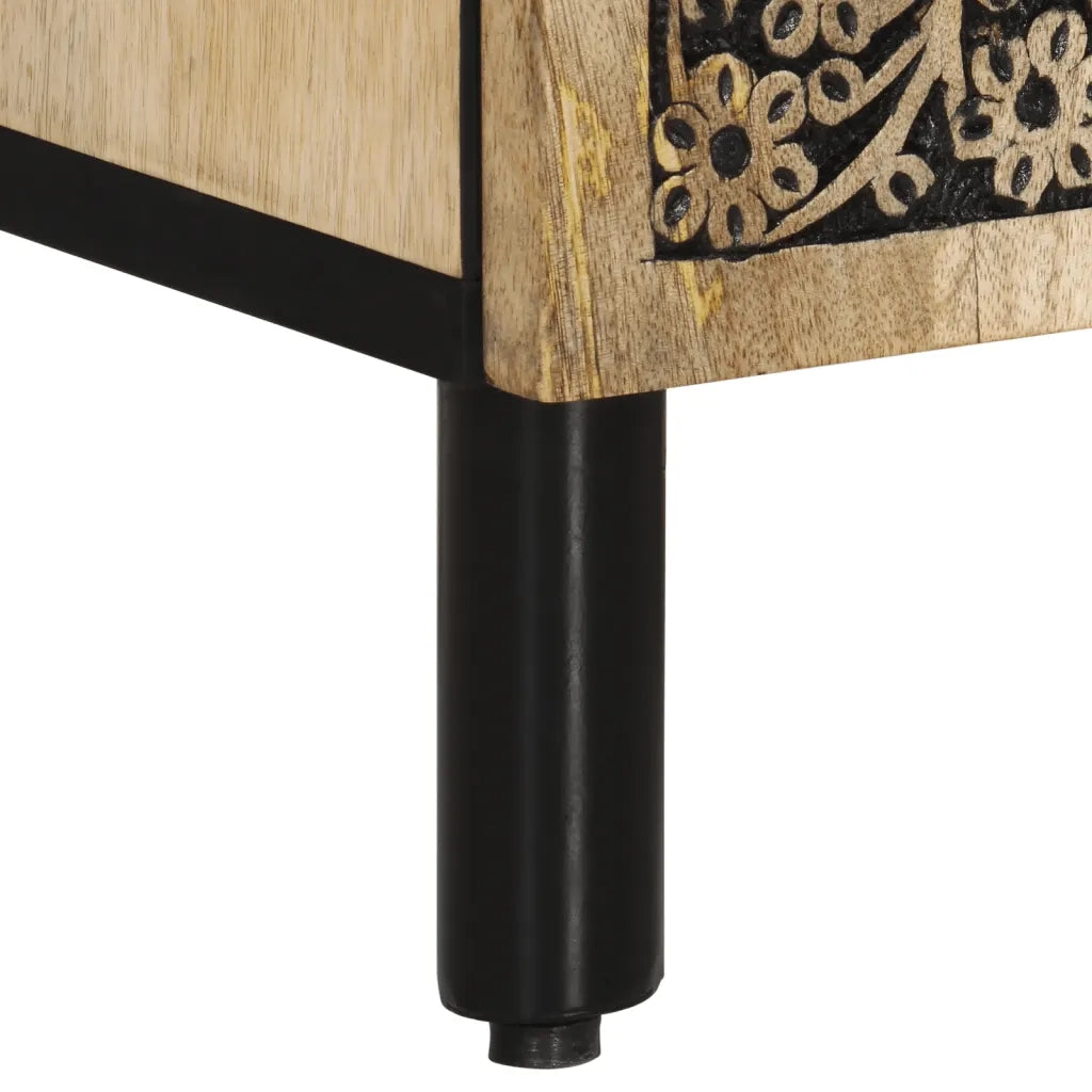 Credenza 90x33x75 cm in Legno Massello di Mango 358240