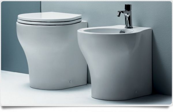 Kit Sanitari filomuro Vera 48 - Azzurra ceramica - Bidet filomuro Azzurra Vera 48