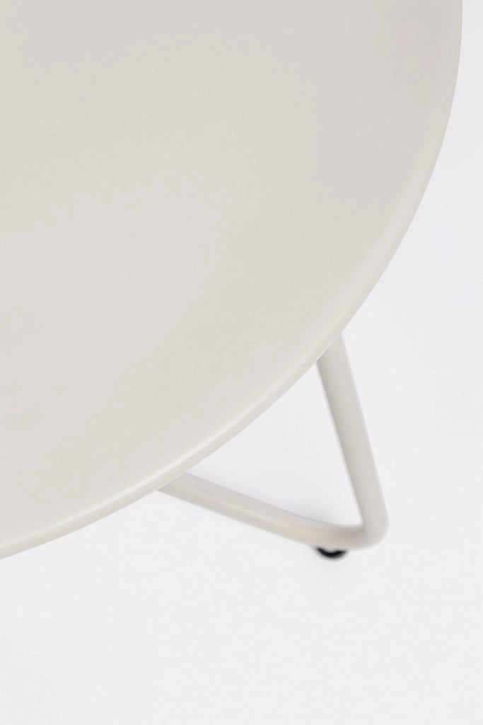 Tavolino da Esterno Ø45x45h cm in Acciaio Verniciato Austin Gypsum