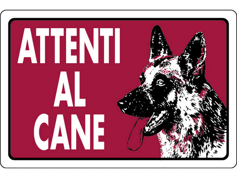 cartello segnaletico attenti al cane  cm. 30x20 cod:ferx.vit7783