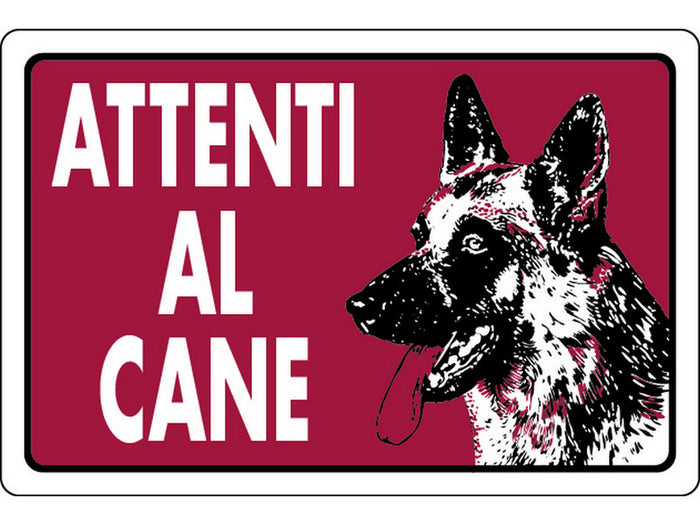 cartello segnaletico attenti al cane  cm. 30x20 cod:ferx.vit7783