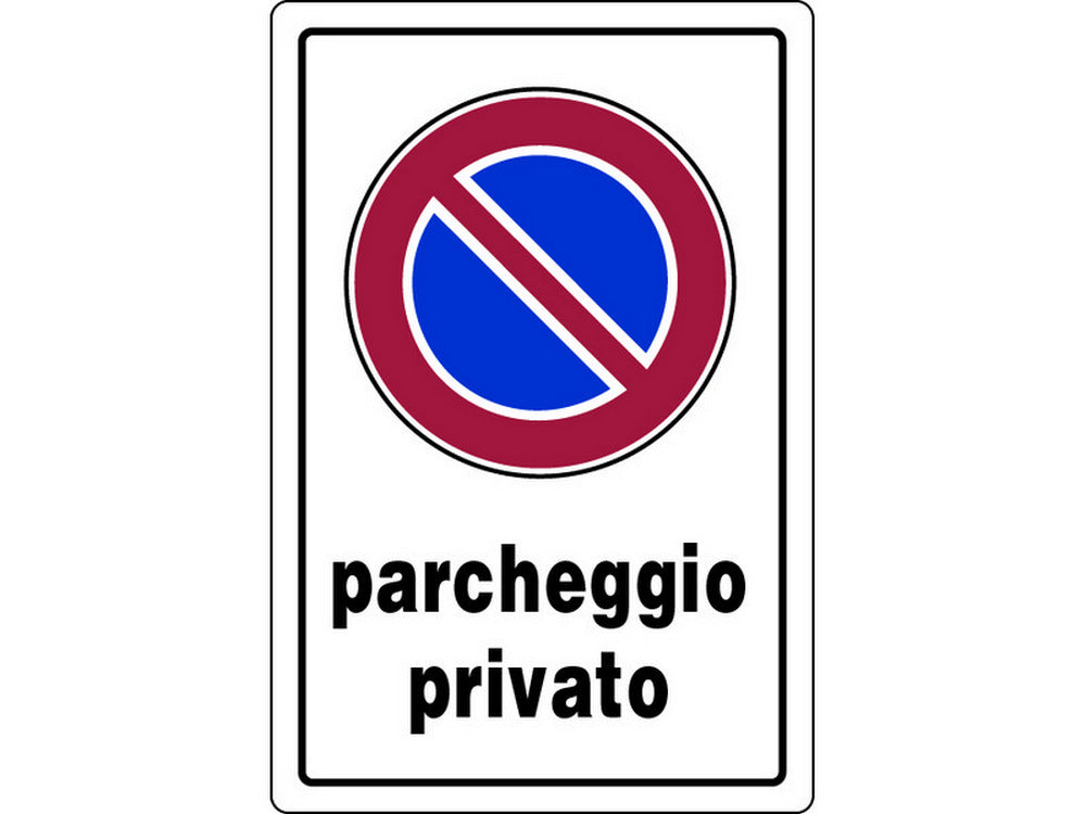 cartello segnaletico parcheggio privato  cm. 20x30 cod:ferx.vit7774