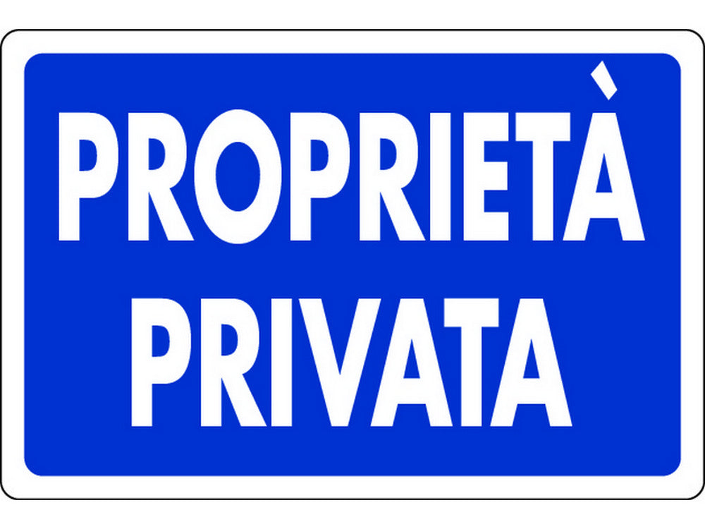 cartello segnaletico propriet+ privata  cm. 30x20 cod:ferx.vit7778
