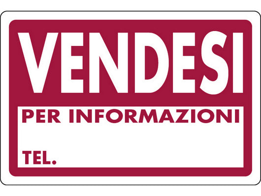 cartello segnaletico vendesi  cm. 30x20 cod:ferx.vit7781