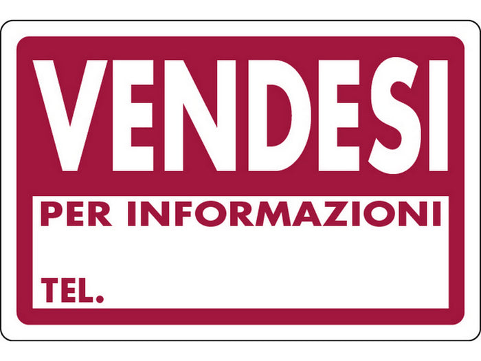 cartello segnaletico vendesi  cm. 30x20 cod:ferx.vit7781