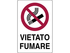 cartello segnaletico vietato fumare  cm. 20x30 cod:ferx.vit7777
