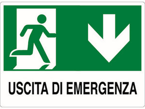 cartello segnaletico uscita di emergenza  cm. 30x20 cod:ferx.vit19054