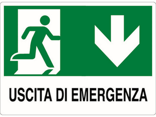 cartello segnaletico uscita di emergenza  cm. 30x20 cod:ferx.vit19054