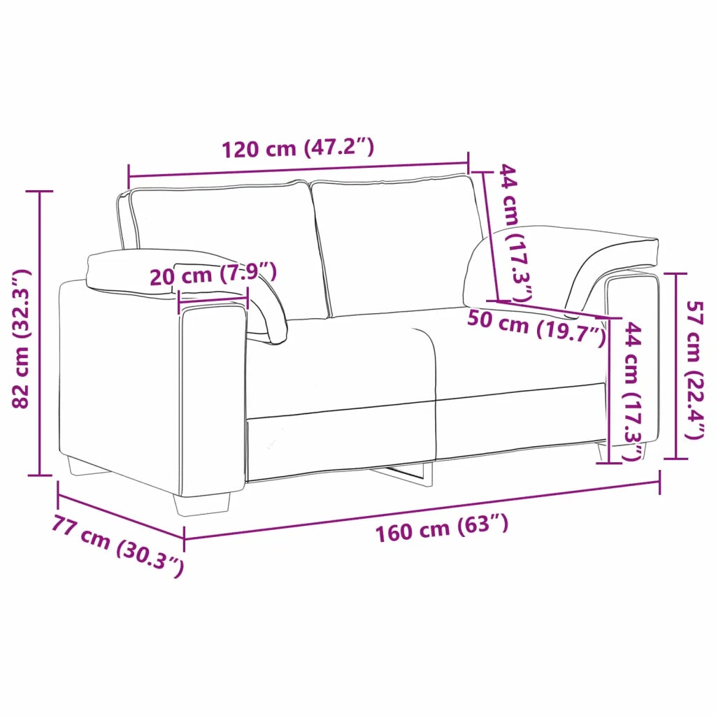 Divano-Sofa-Divanetto Grigio scuro 160 x 77 x 82 cm Tessuto