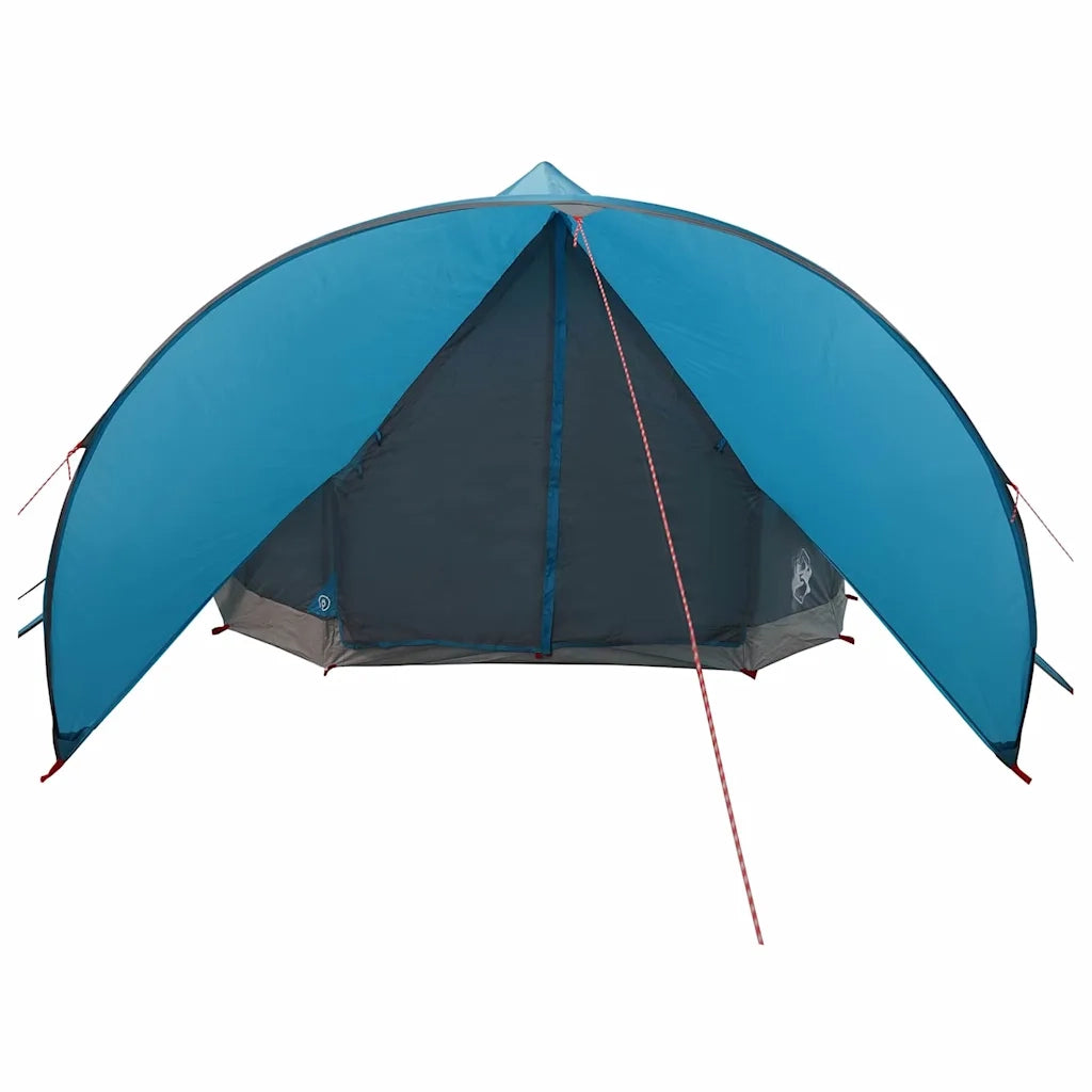 Tenda Teepee per 9 persone-Tenda da campeggio Blu e Grigio 502 x 502 x 297 cm