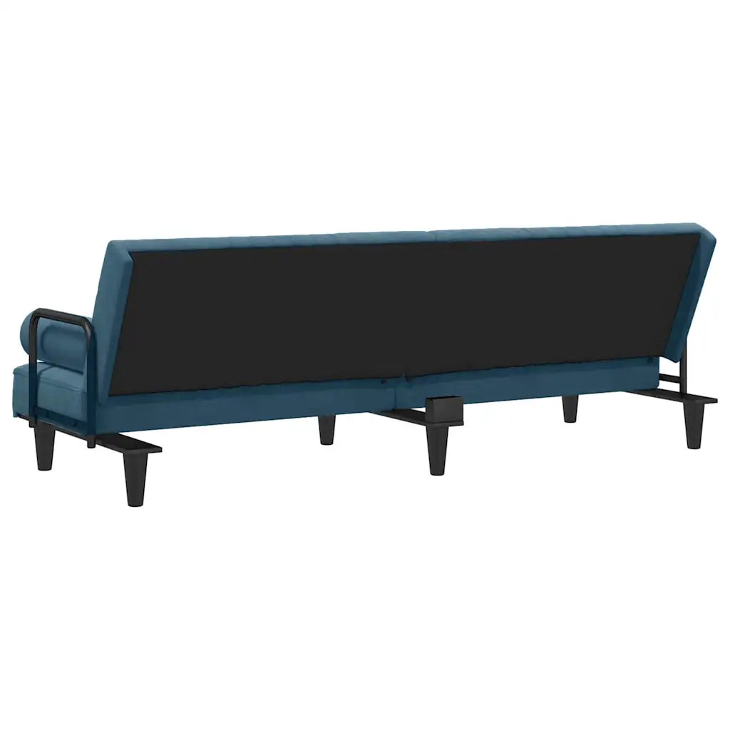 Divano letto | Sof¨¤ letto | Letto singolo con Braccioli Blu in Velluto
