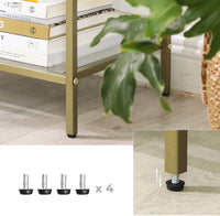 Consolle Valora LGT27G con ripiani in vetro dorato