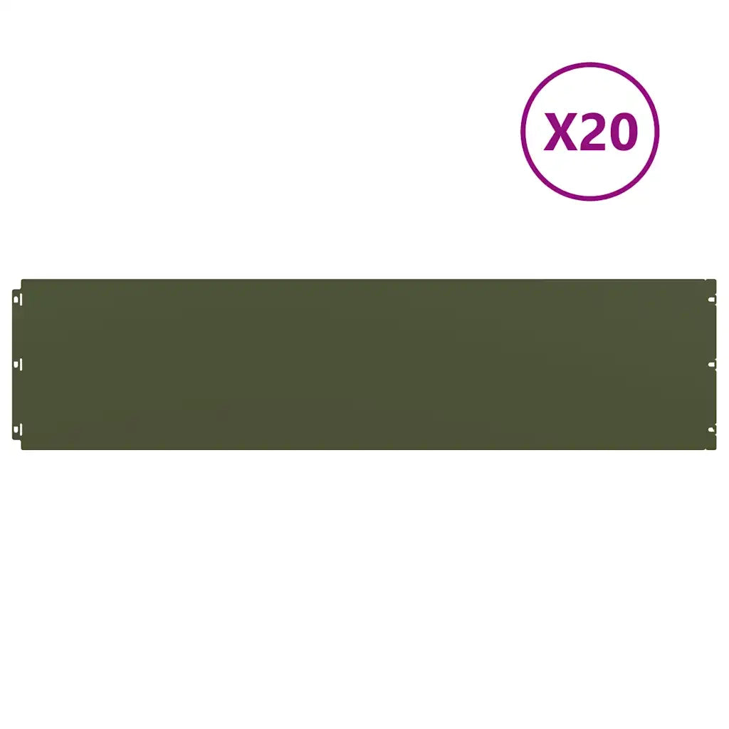 Bordure per Prato 20 pz Verde Oliva Acciaio Laminato a Freddo CFW7765292
