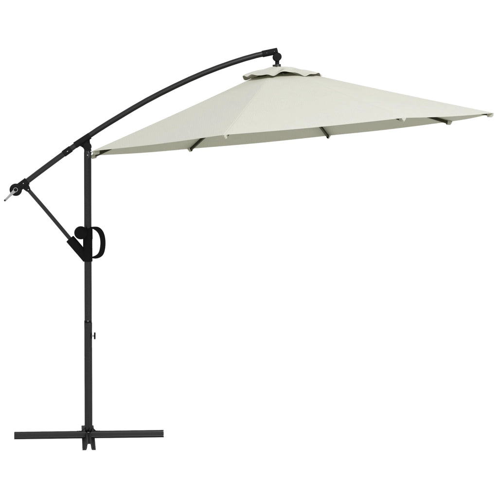 Ombrellone da Giardino ¨C Zephmum ¨C Bianco Crema ?3x2.6 m 8 Stecche Alluminio