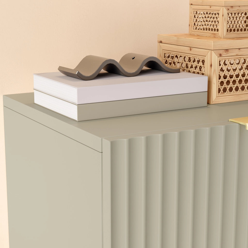 Set di 2 Comodini Nand con 2 Cassetti 55x40x30 cm color Sabbia [en.casa]