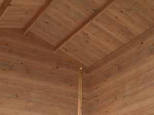 Casetta di legno Rita in abete impregnato cm296x296xH235 Losa